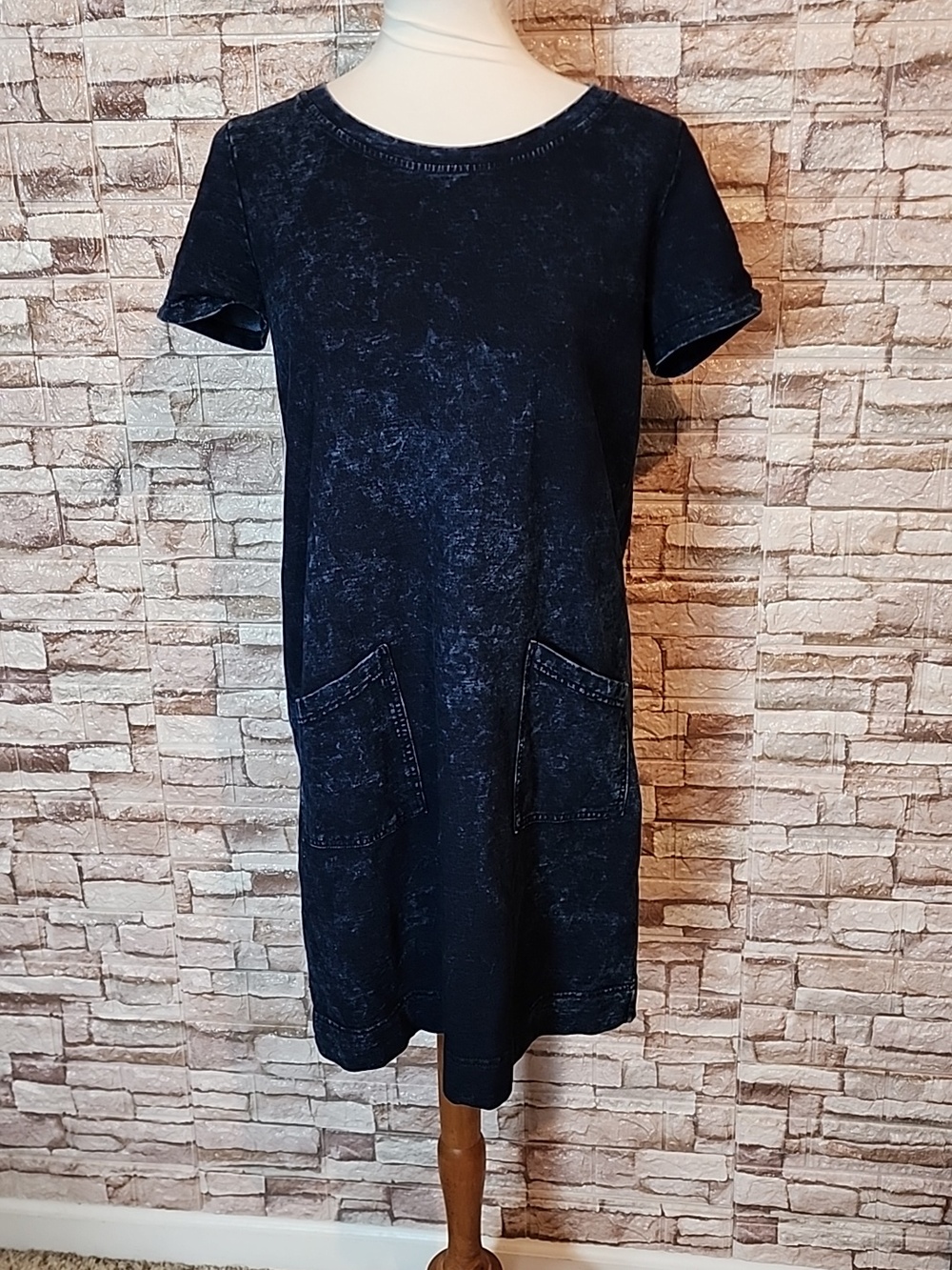 Jane And Delancey Dark Blue Dresse 81% Cotton